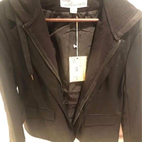 Vintage Havana synthetic leather jacket hoodie - Picture 1 of 5